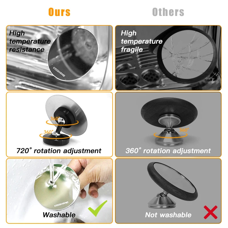 Miroir d’Extraction Espresso Magnétique – Contrôlez Votre Shot