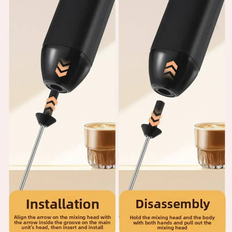 Mousseur à Lait Électrique Rechargeable – Mousse Onctueuse en Quelques Secondes