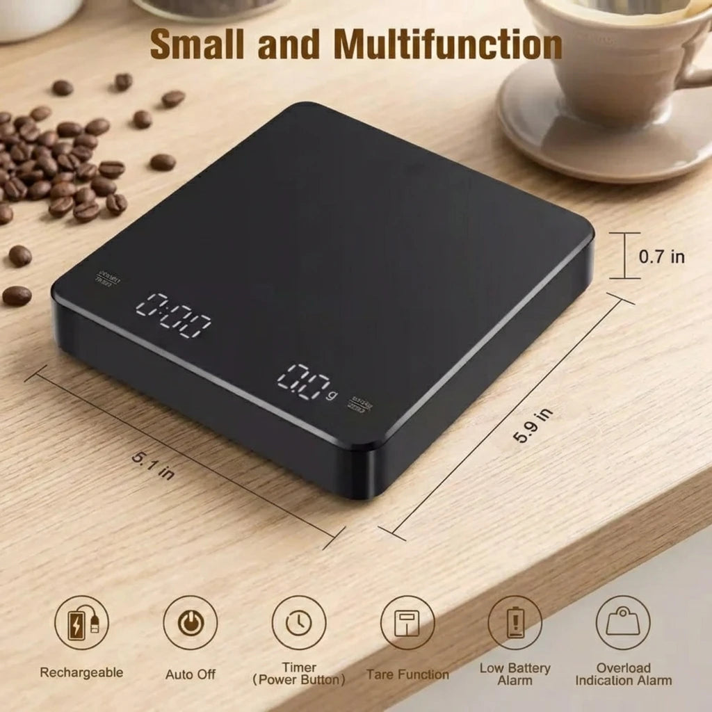 Balance Espresso 0,1 g avec Timer – Précision Barista