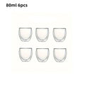 Tasses Espresso en Verre Double Paroi – Coffret de 6 (80 ml)