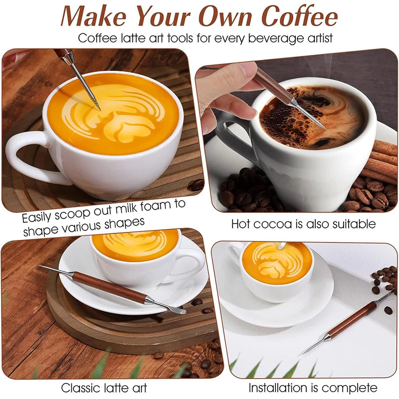Stylos Latte Art (Lot de 2) – Dessinez sur Votre Mousse de Lait