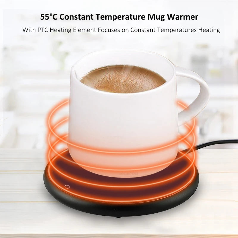 Chauffe-Tasse Électrique – Votre Café Toujours Chaud au Bureau