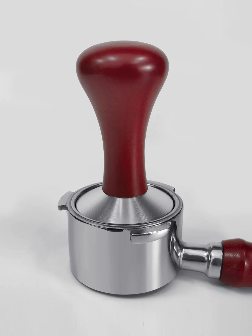 Tamper Espresso à Manche Bois – Base Plate 51/53/58 mm