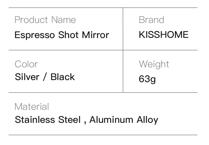Miroir d’Extraction Espresso Magnétique – Contrôlez Votre Shot