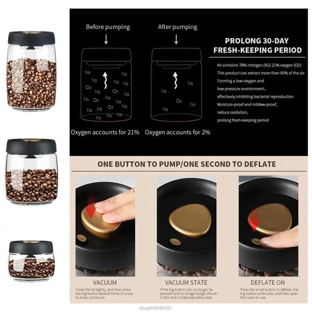 Boîte à Café Sous Vide – Conservation Hermétique des Grains