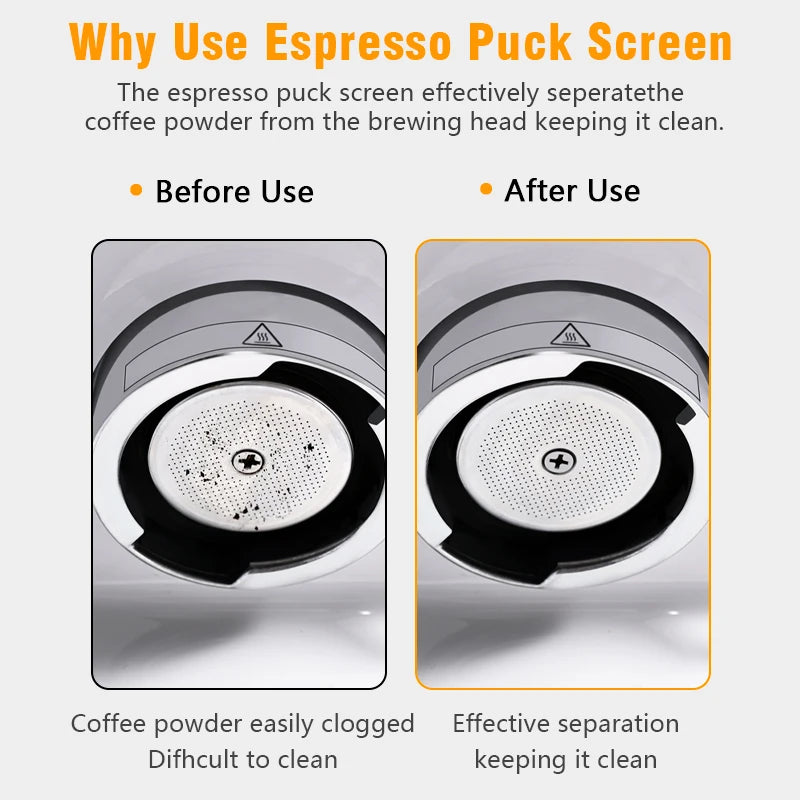 Filtre Puck Screen Espresso – Acier Inoxydable 51/53/58,5 mm
